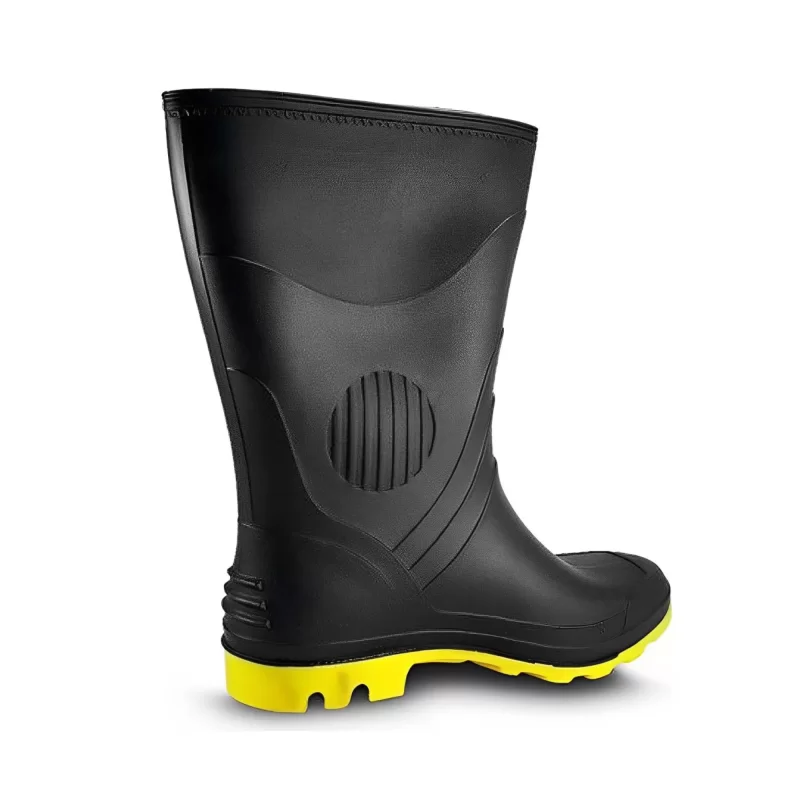 BOTA PEGA FORTE CANO MÉDIO PRETO E AMARELO CA 3151 - Image 4