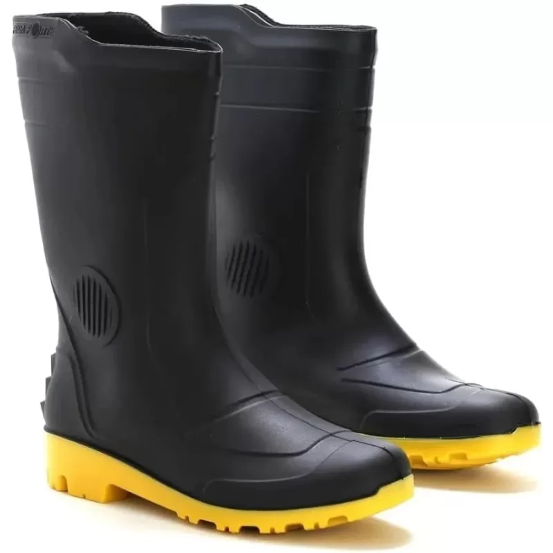 BOTA PEGA FORTE CANO MÉDIO PRETO E AMARELO CA 3151 - Image 3