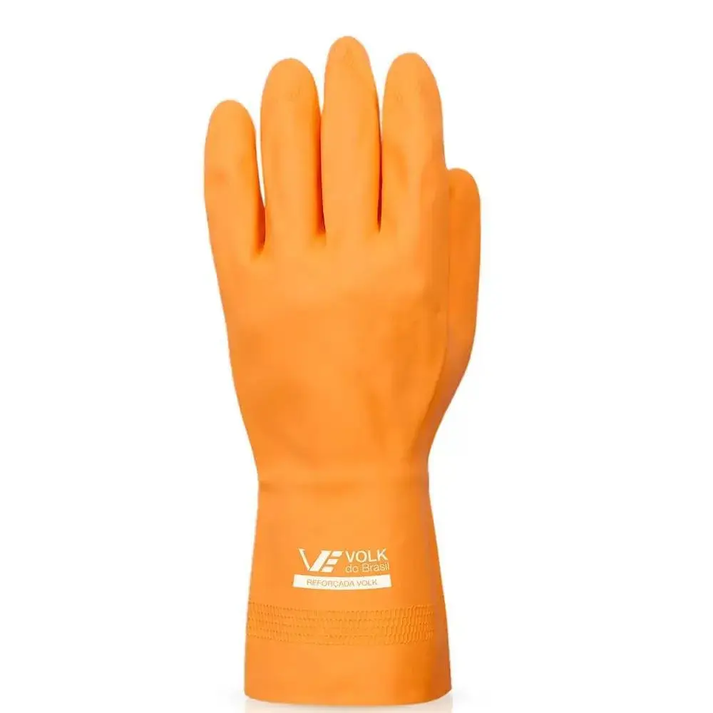 LUVA VOLK LATEX LARANJA REFORÇADA CA37815 - Imagem 3