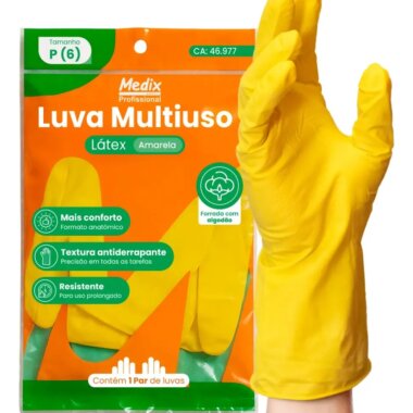 LUVA MEDIX MULTIUSO AMARELA CA44541/46977